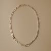  BOLD RECTANGLE CARABINER CHOKER NECKLACE (S) 