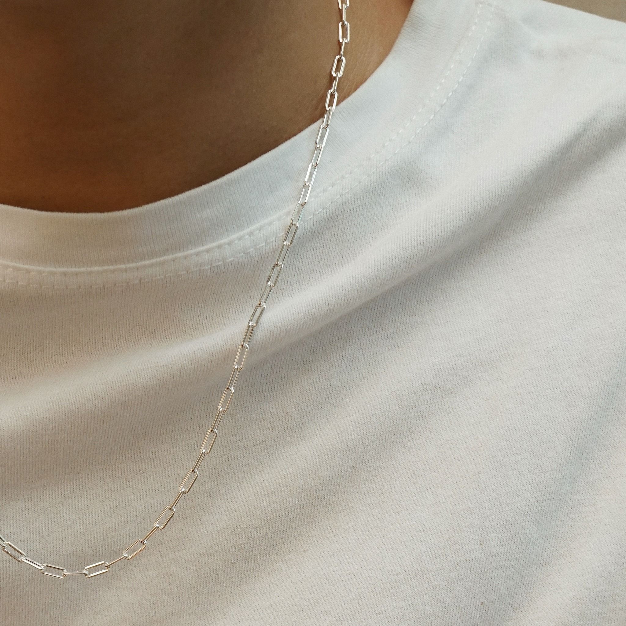  RECTANGLE - RECTANGLE SPRING LOCK NECKLACE (S) 