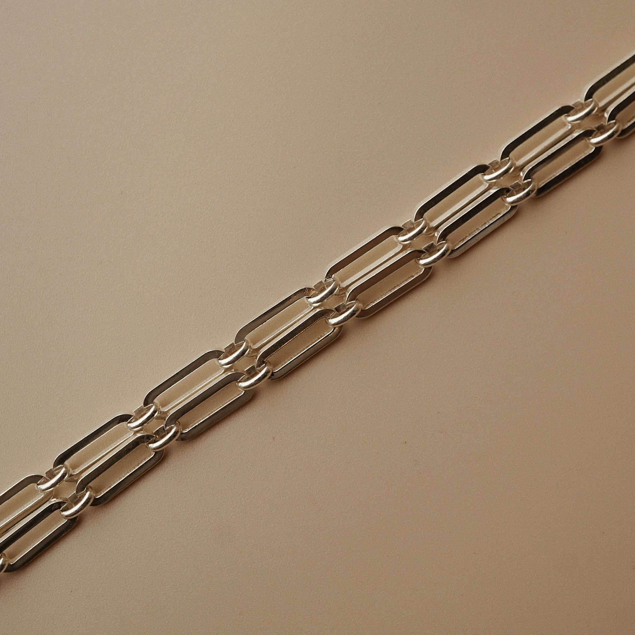  BOLD RECTANGLE CARABINER CHOKER NECKLACE (S) 
