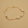  BOLD RICE SHAPE PEARL STATION SATELLITE BRACELET 