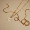  ITALIC SCRIPT LETTER FIGARO NECKLACE 