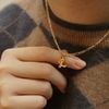  ITALIC SCRIPT LETTER FIGARO NECKLACE 