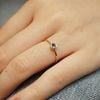  BOLD STONE SKINNY RING 