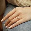  BOLD STONE SKINNY RING 