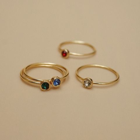 BOLD STONE SKINNY RING