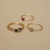  BOLD STONE SKINNY RING 
