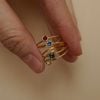  BOLD STONE SKINNY RING 