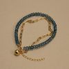  DROPBALL - RECTANGLE CHAIN TOPAZ BRACELET 
