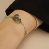  SHELL - INTERLOCKING JADE STONE BRACELET 