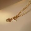  MINI DISC - TOGGLE CLASP OVAL CABLE BRACELET 