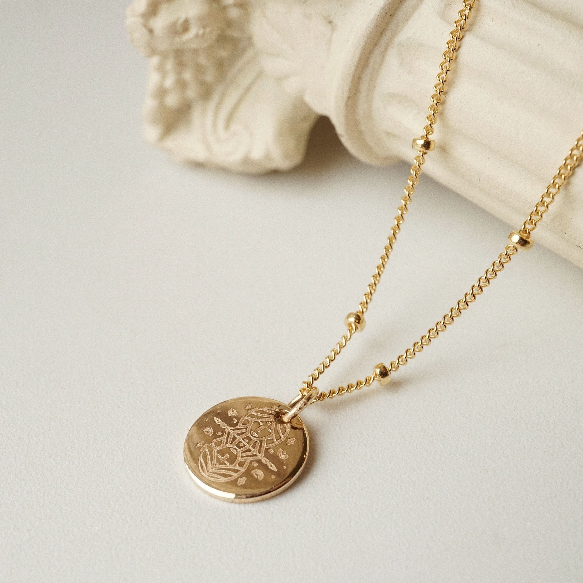  CLASSIC DISC SATELLITE NECKLACE 