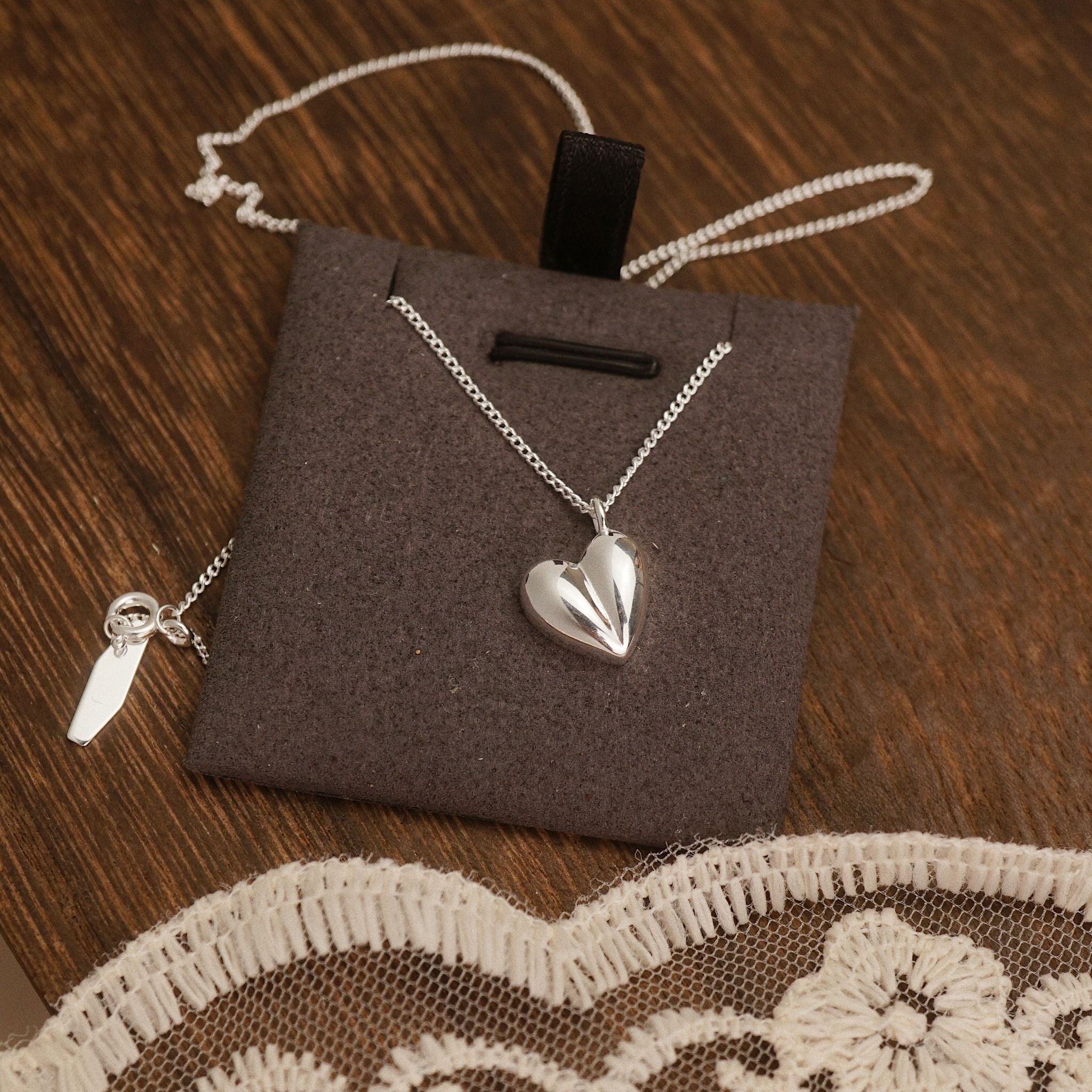  HOLLOW HEART NECKLACE (S) 