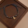  HOLLOW LETTER BEADED STRING BRACELET 