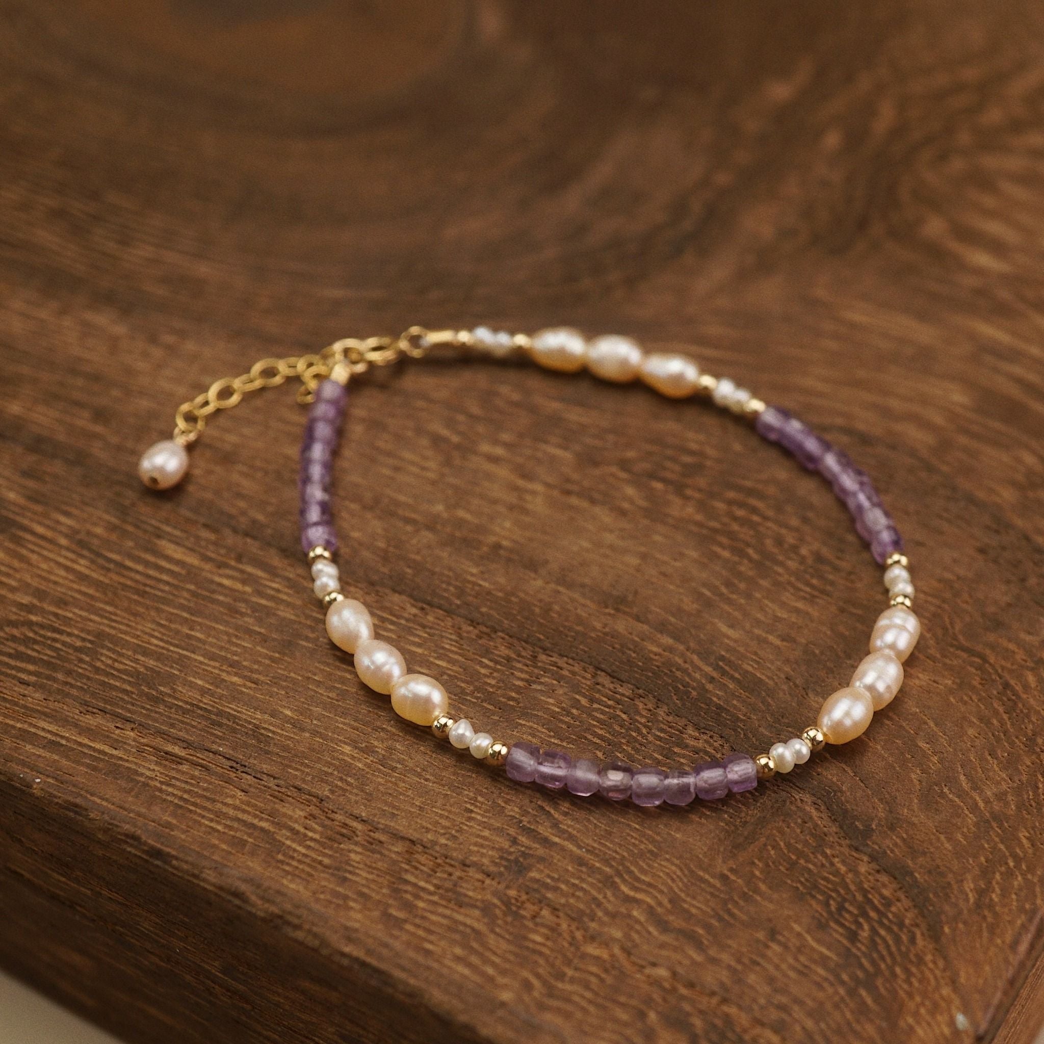  AMETHYST MIX PEARL BRACELET 