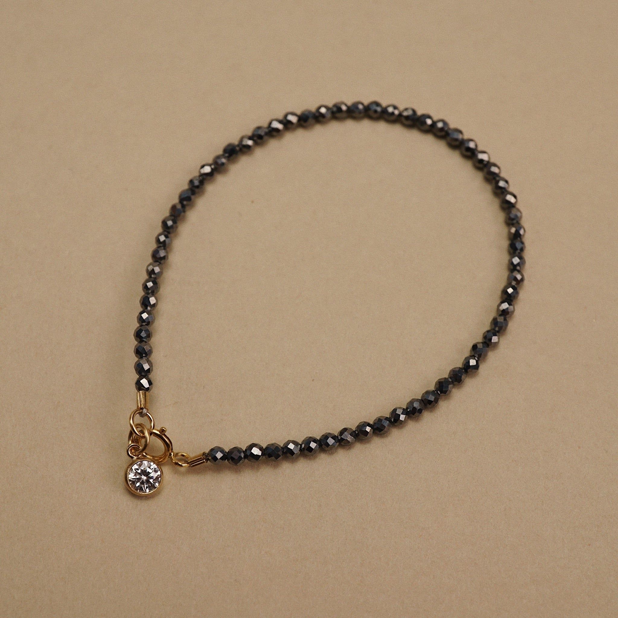  STONE - SILVER OBSIDIAN BRACELET 
