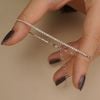  PAVE BAR MINI VENETIAN BOX CHAIN BRACELET (S) 