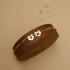  DOUBLE HEART LETTER LINK FIGARO BRACELET 