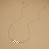 DOUBLE HEART LETTER LINK NECKLACE 