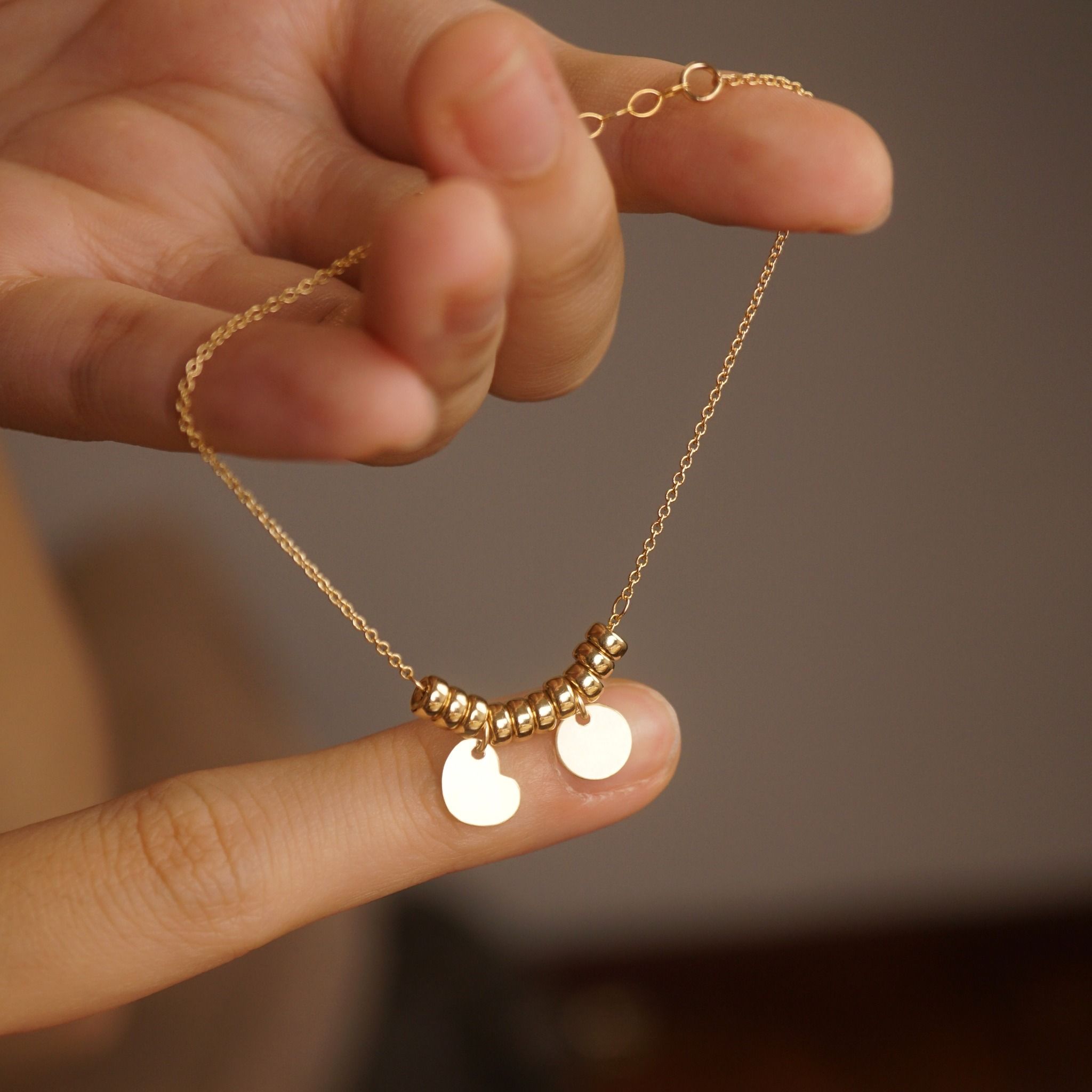  MINI DISC & MINI HEART ROSIE BRACELET 