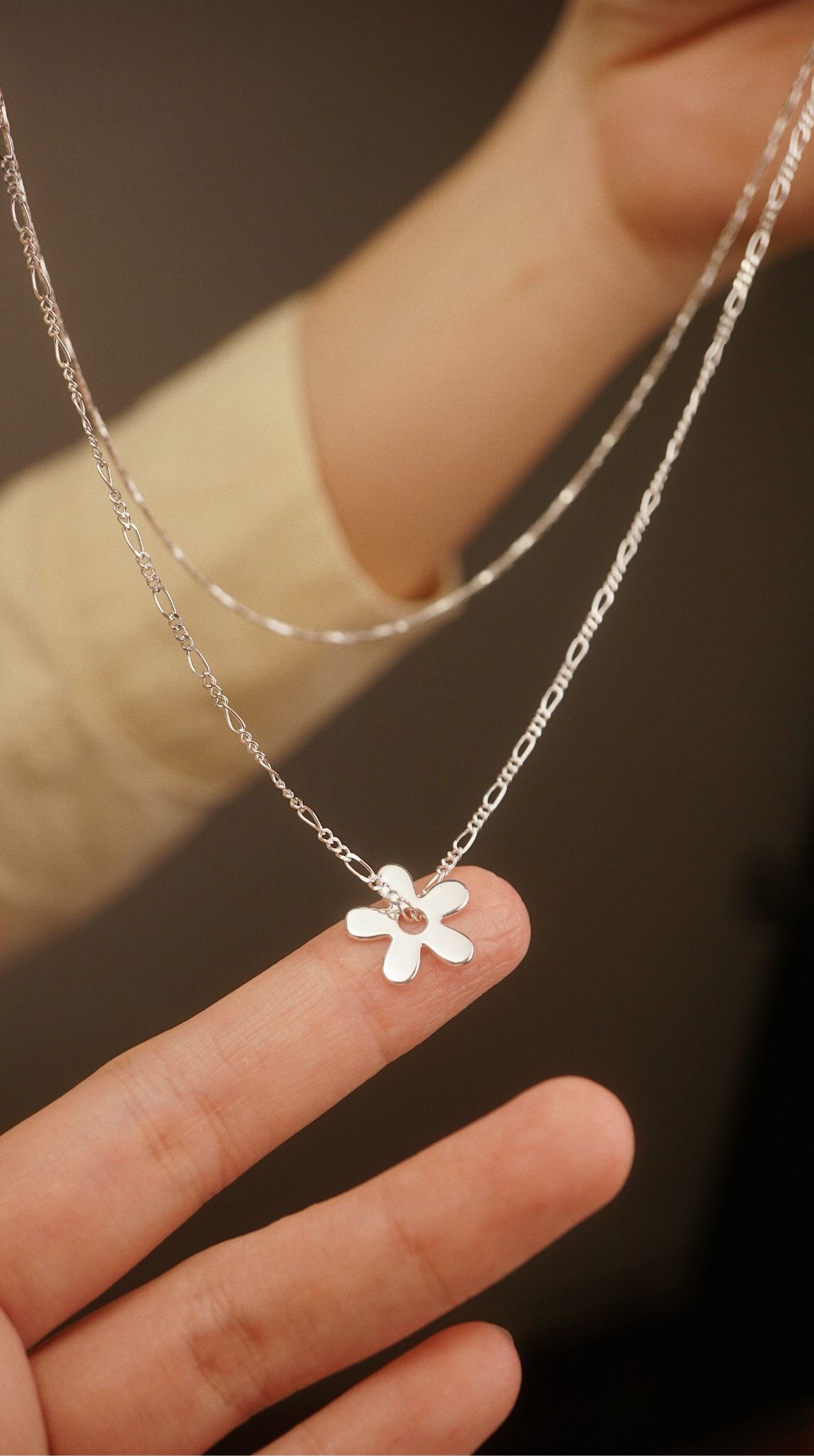  DAISY DUO CHAIN LAYER NECKLACE (S) 