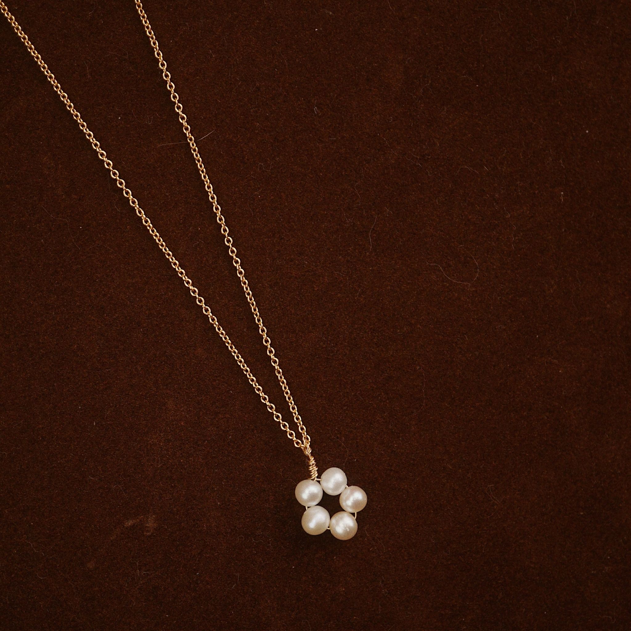  FLOWER PEARL NECKLACE 
