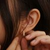  PEARL CLUSTER HOOP EARRINGS 