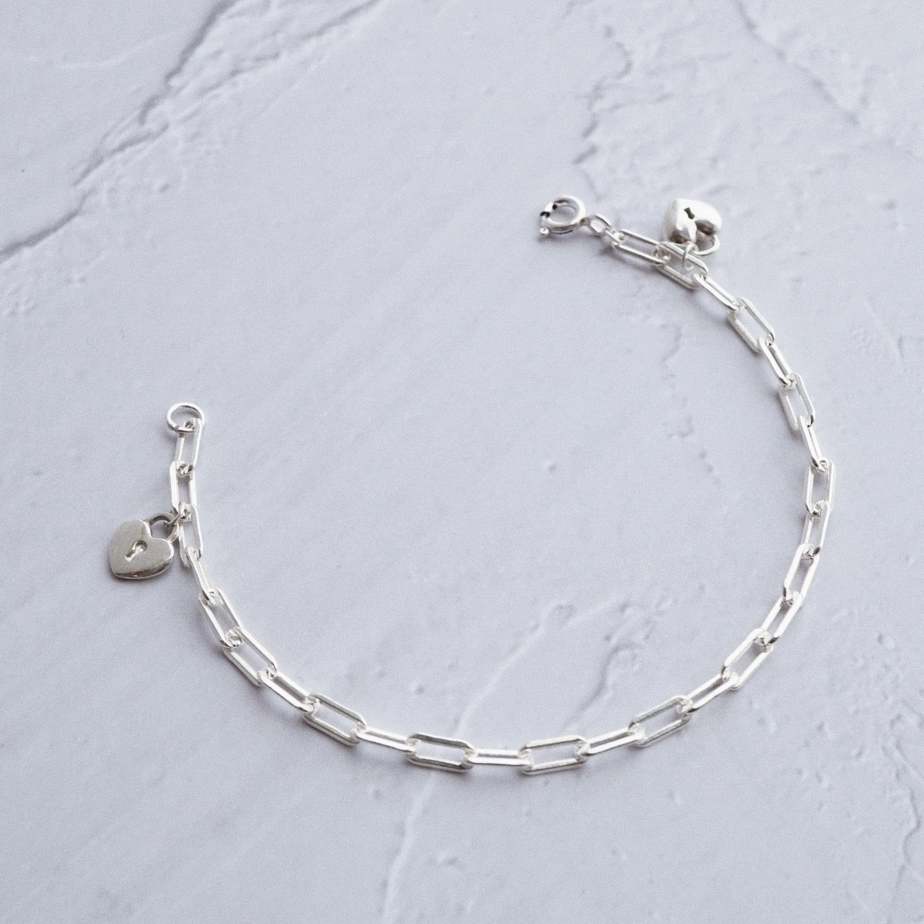  DUO LOCK OF LOVE RECTANGLE CHAIN BRACELET (S) 