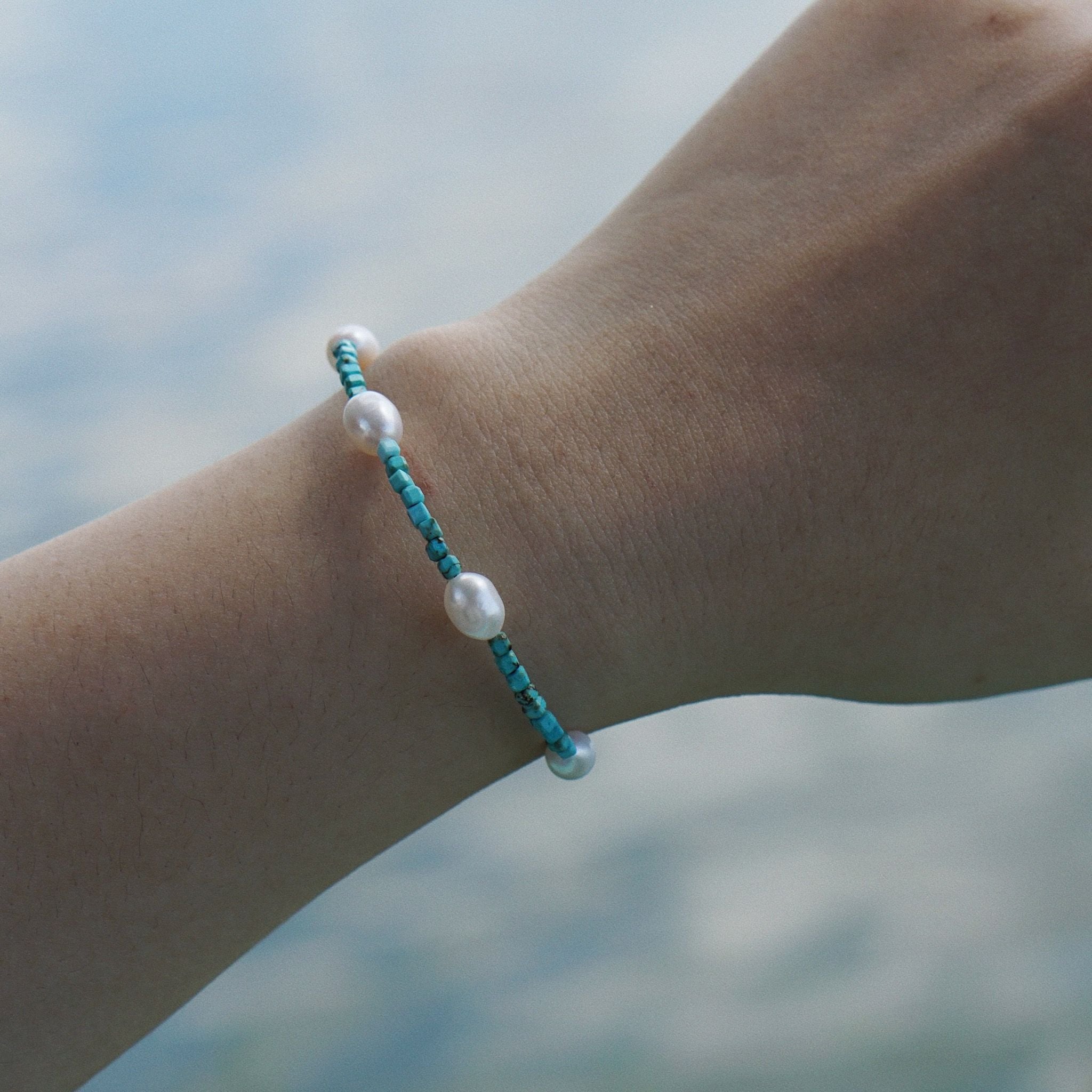  TURQUOISE MIX PEARL BRACELET 