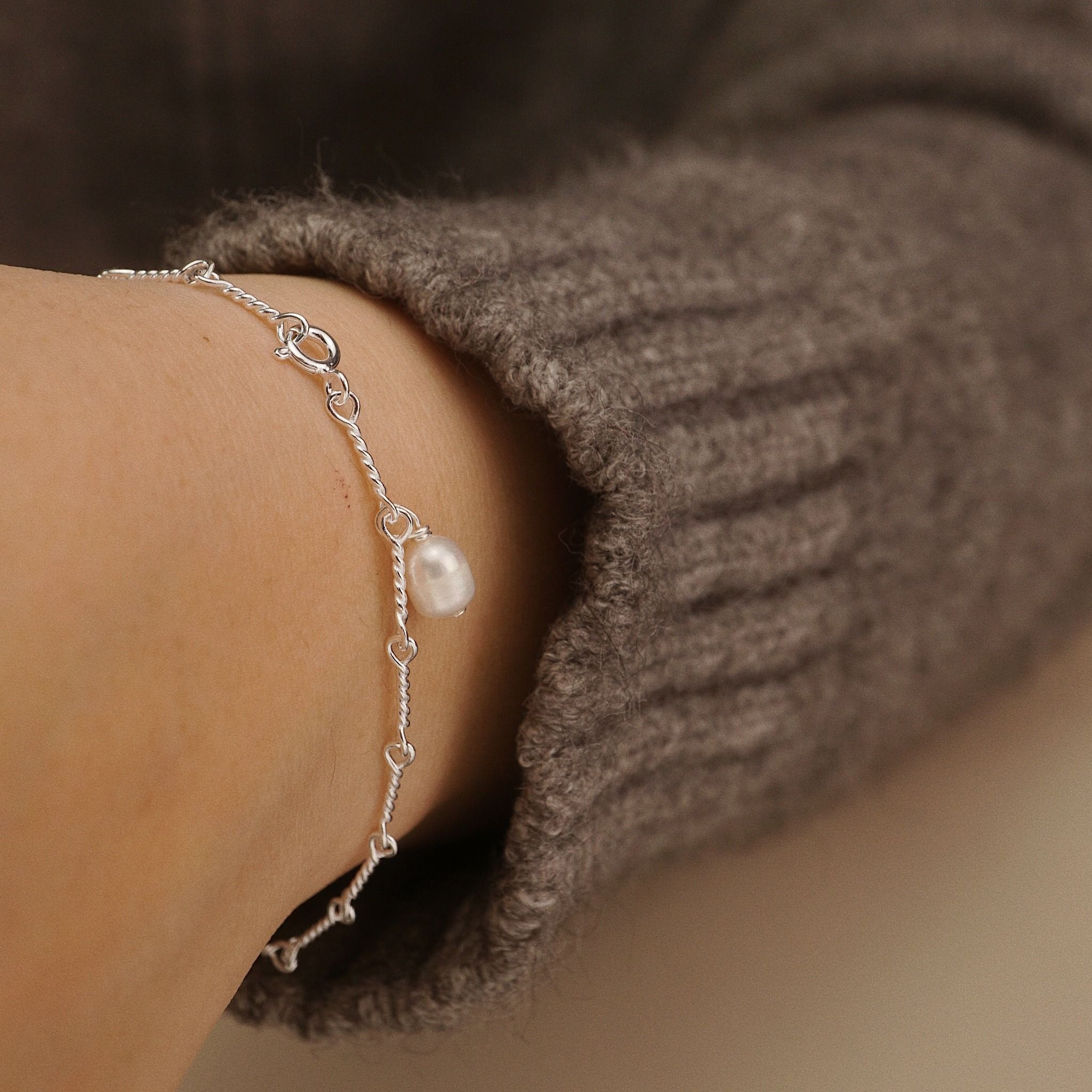  BOLD PEARL LINK BRACELET (S) 