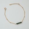  EMERALD STONE BAR SATELLITE BRACELET 