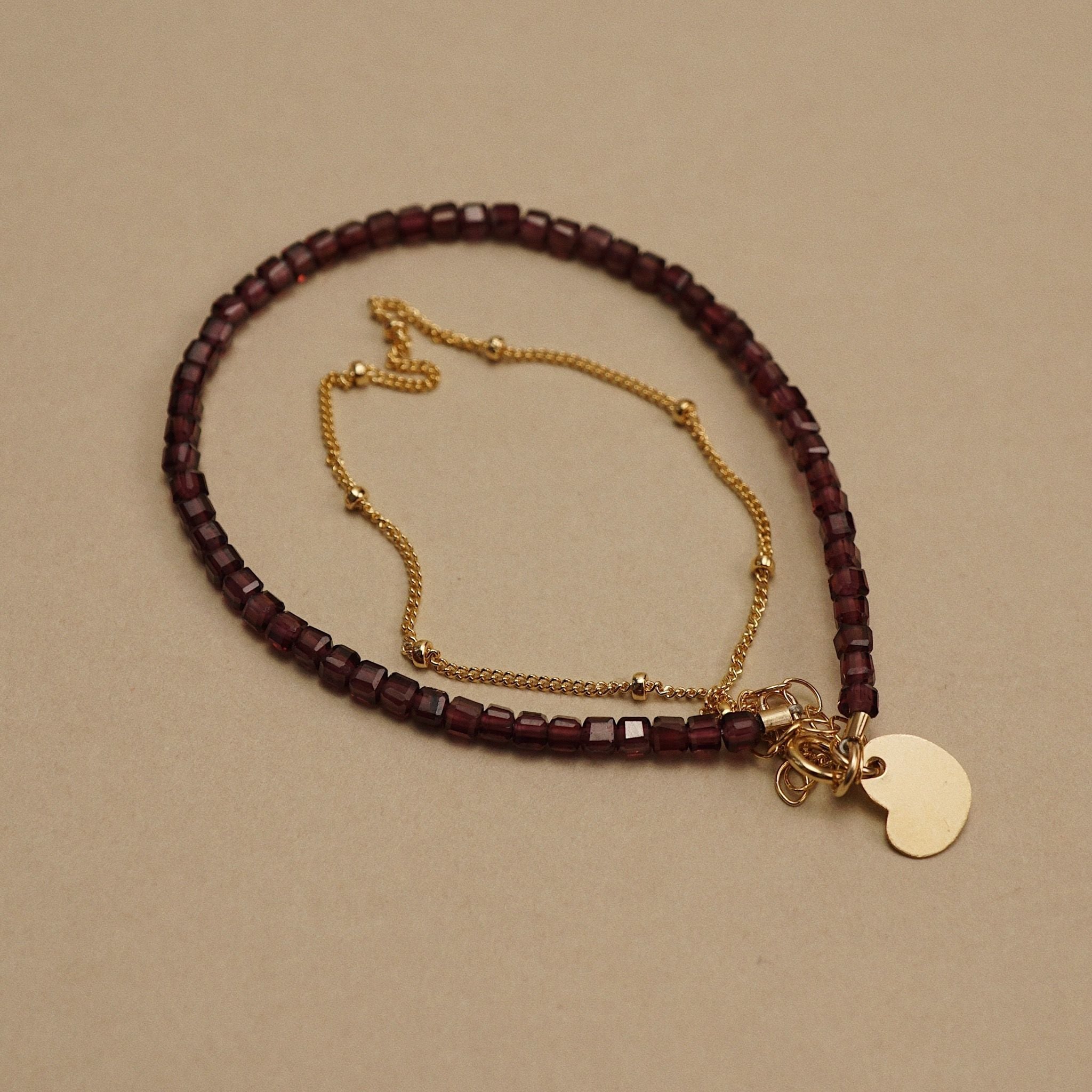  MINI HEART - SATELLITE GARNET BRACELET 