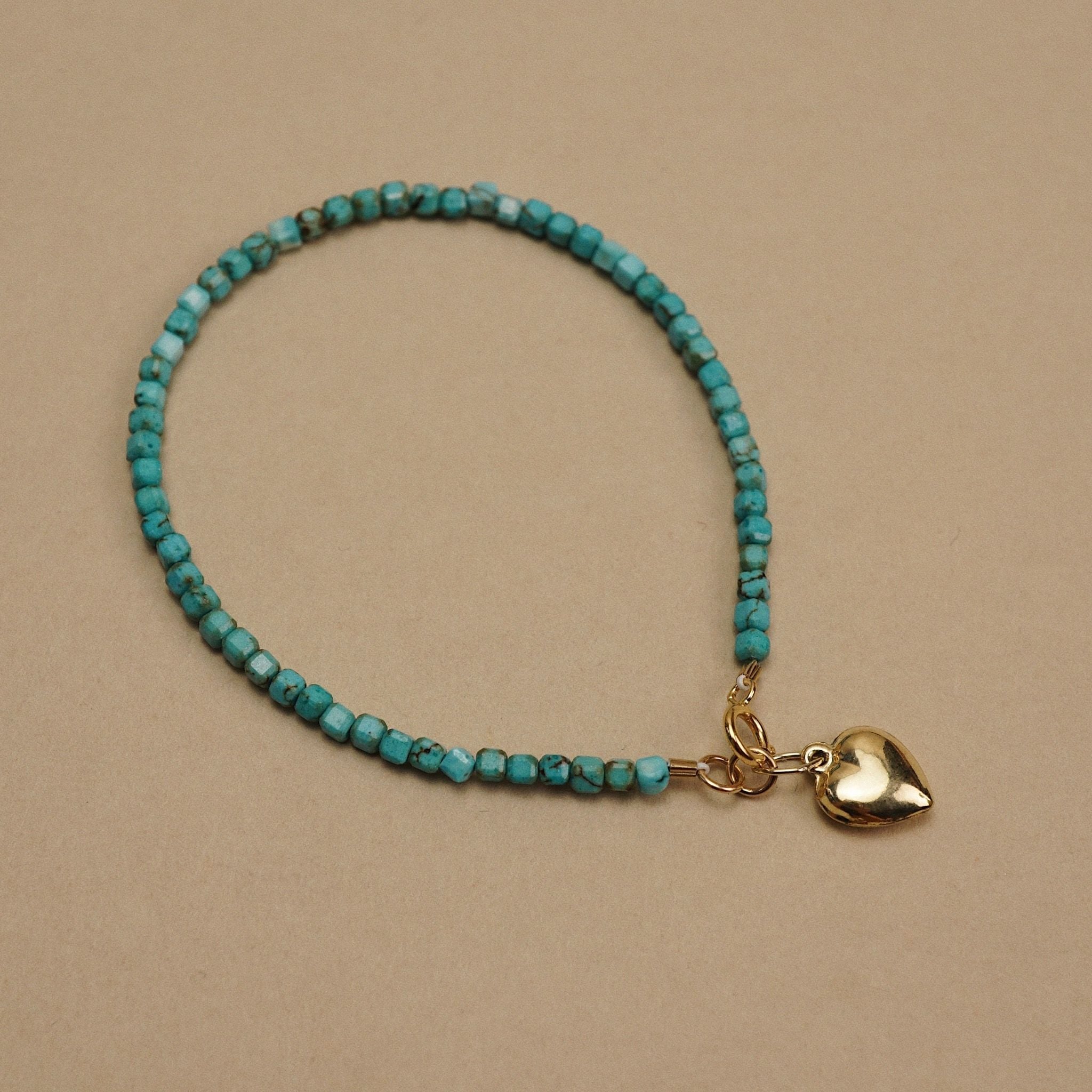  PUFF HEART - TURQUOISE BRACELET 