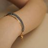  DROPBALL - RECTANGLE CHAIN TOPAZ BRACELET 