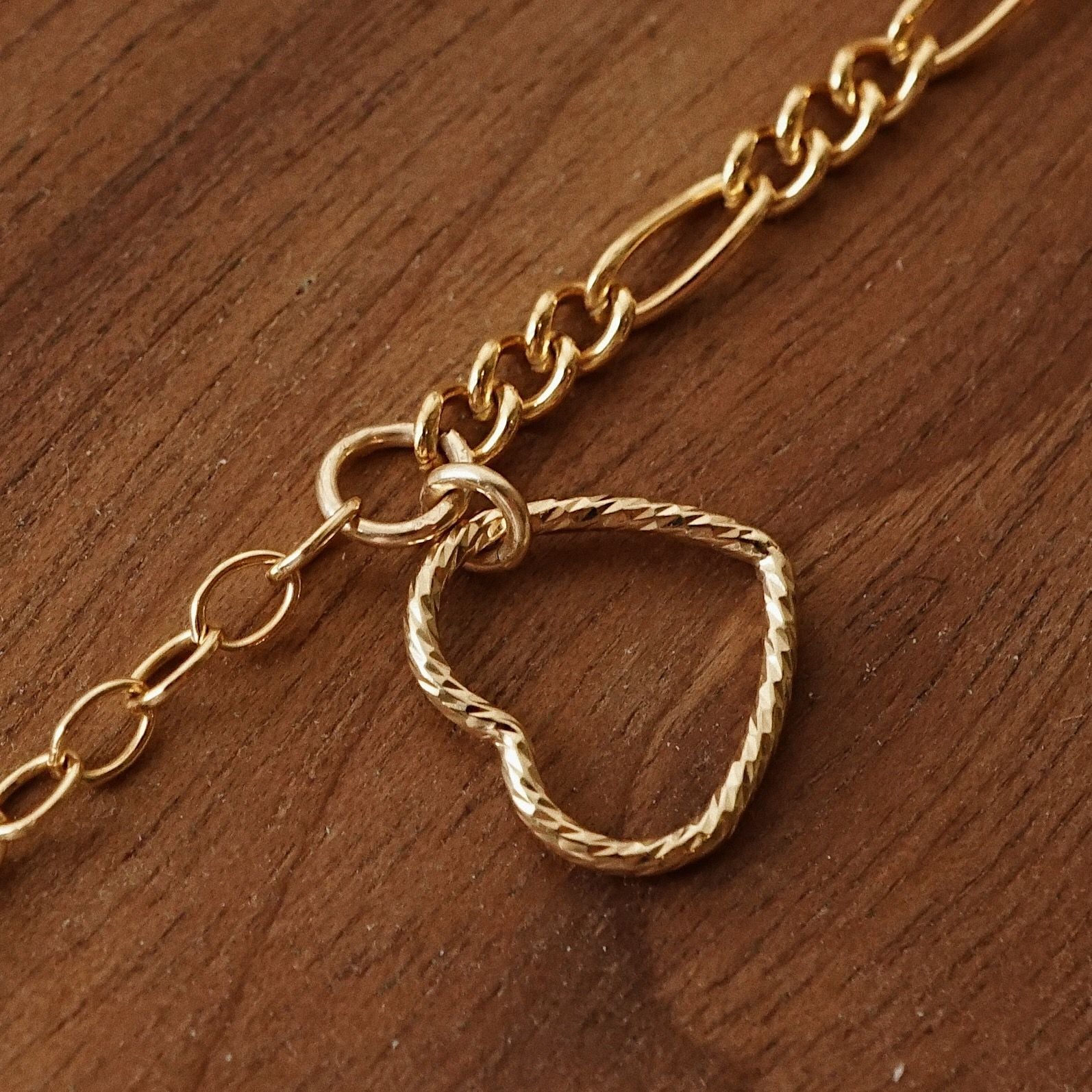  SPARKLE HEART - FIGARO BRACELET 