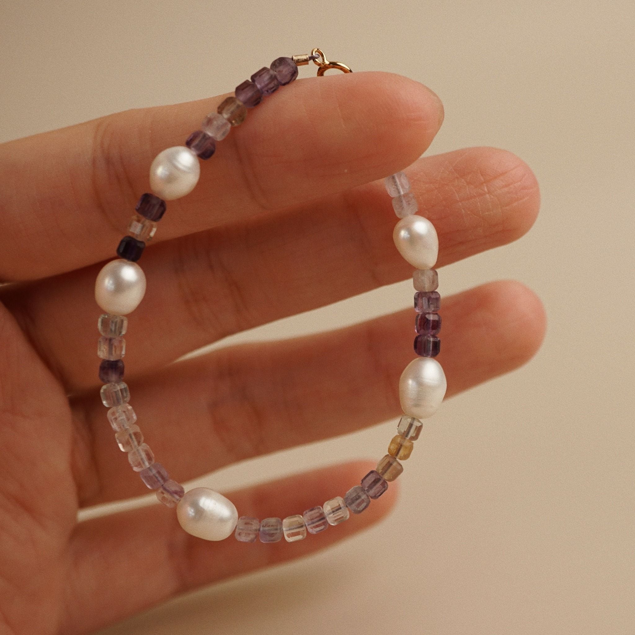  FLUORIT MIX PEARL BRACELET 