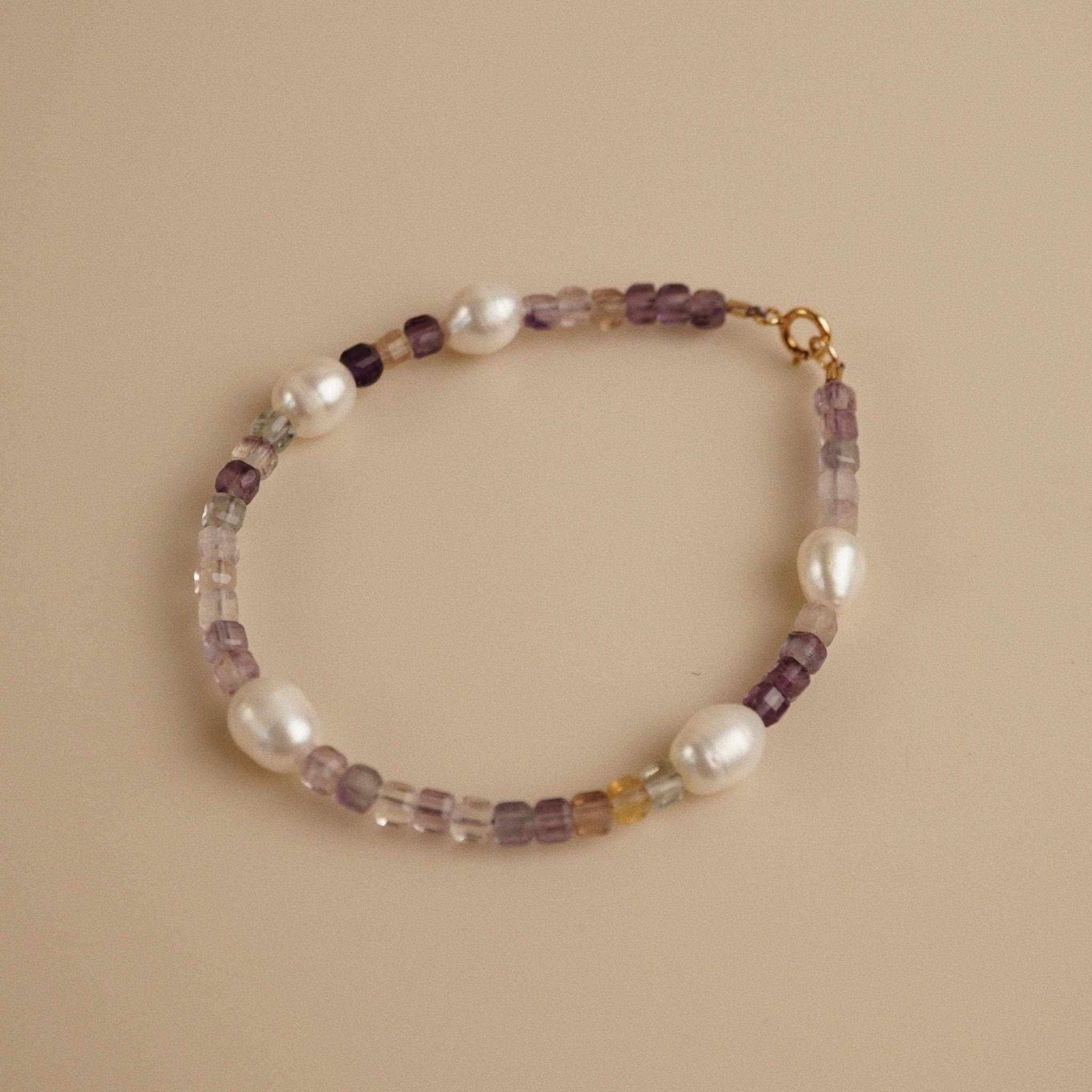  FLUORIT MIX PEARL BRACELET 