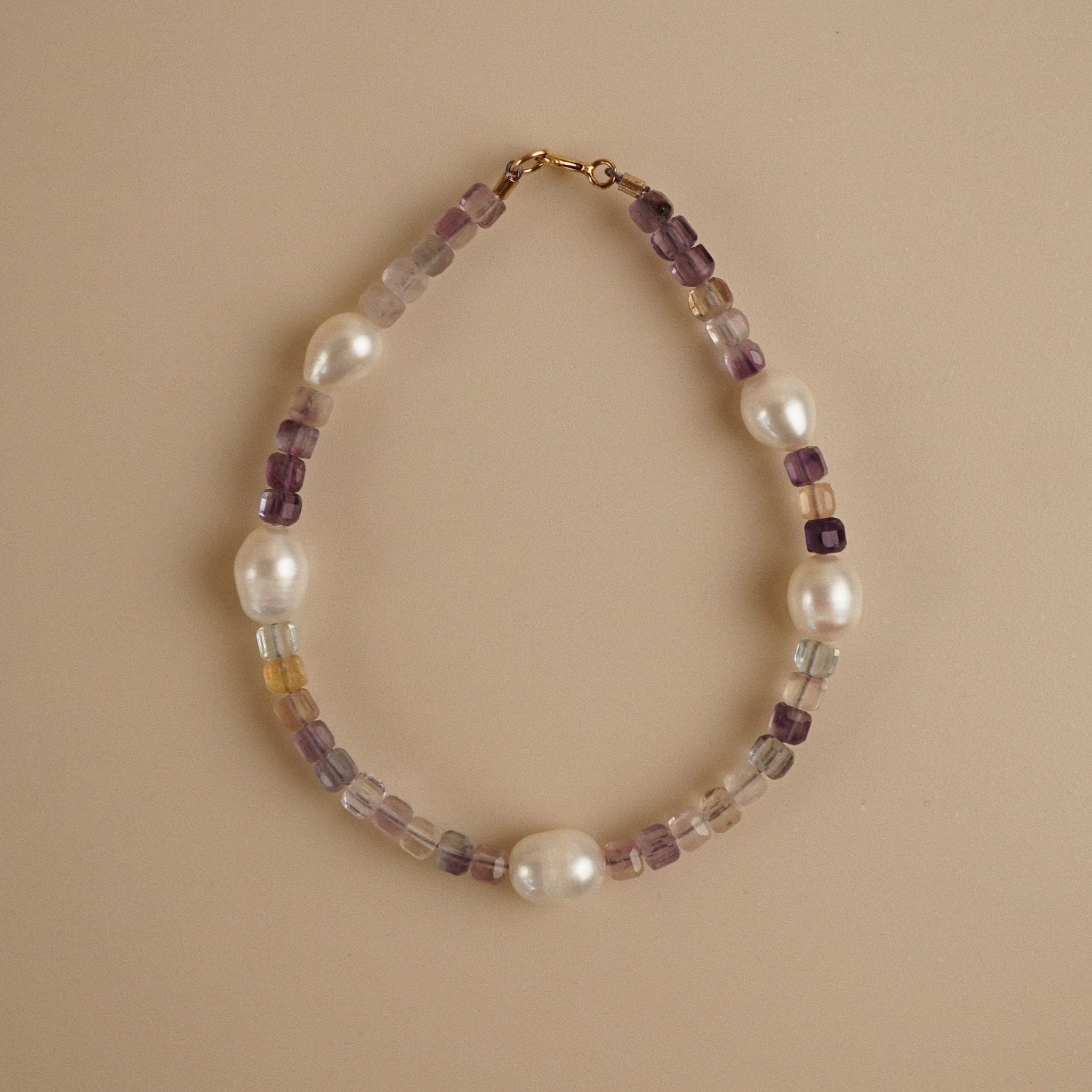  FLUORIT MIX PEARL BRACELET 