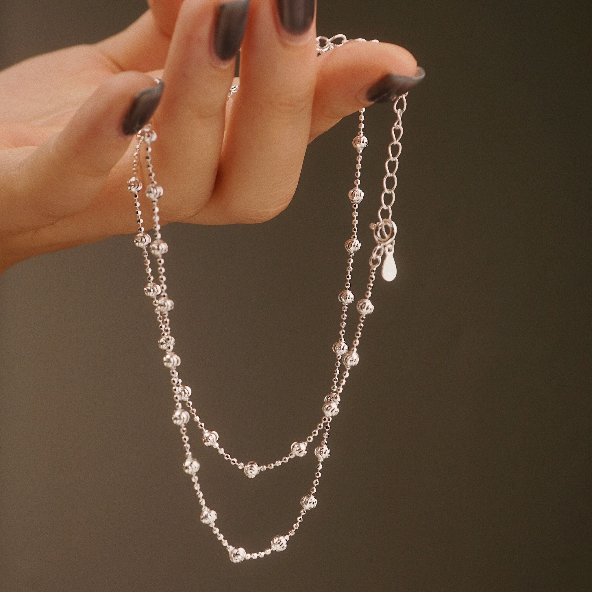  TINY SPARKLE BALL NECKLACE (S) 