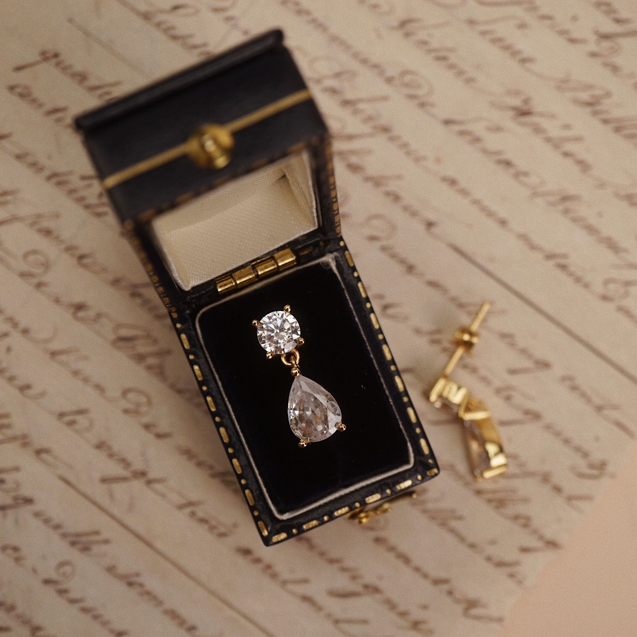  PEAR JACKET EARRINGS 
