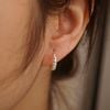 BOLD TWIST HOOP EARRINGS (S) 
