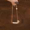  HEART LETTER ROUND PEARL BRACELET 