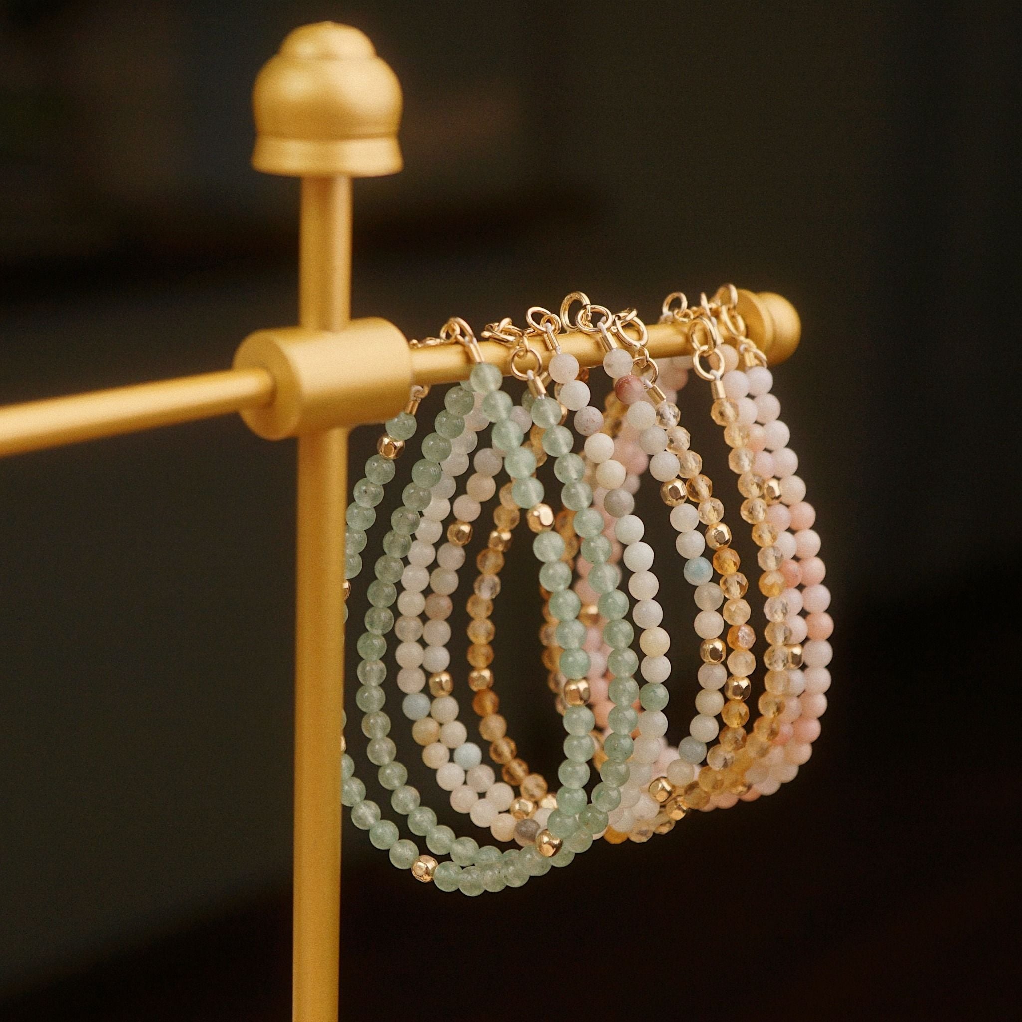  GREEN AVENTURINE STONE BRACELET 