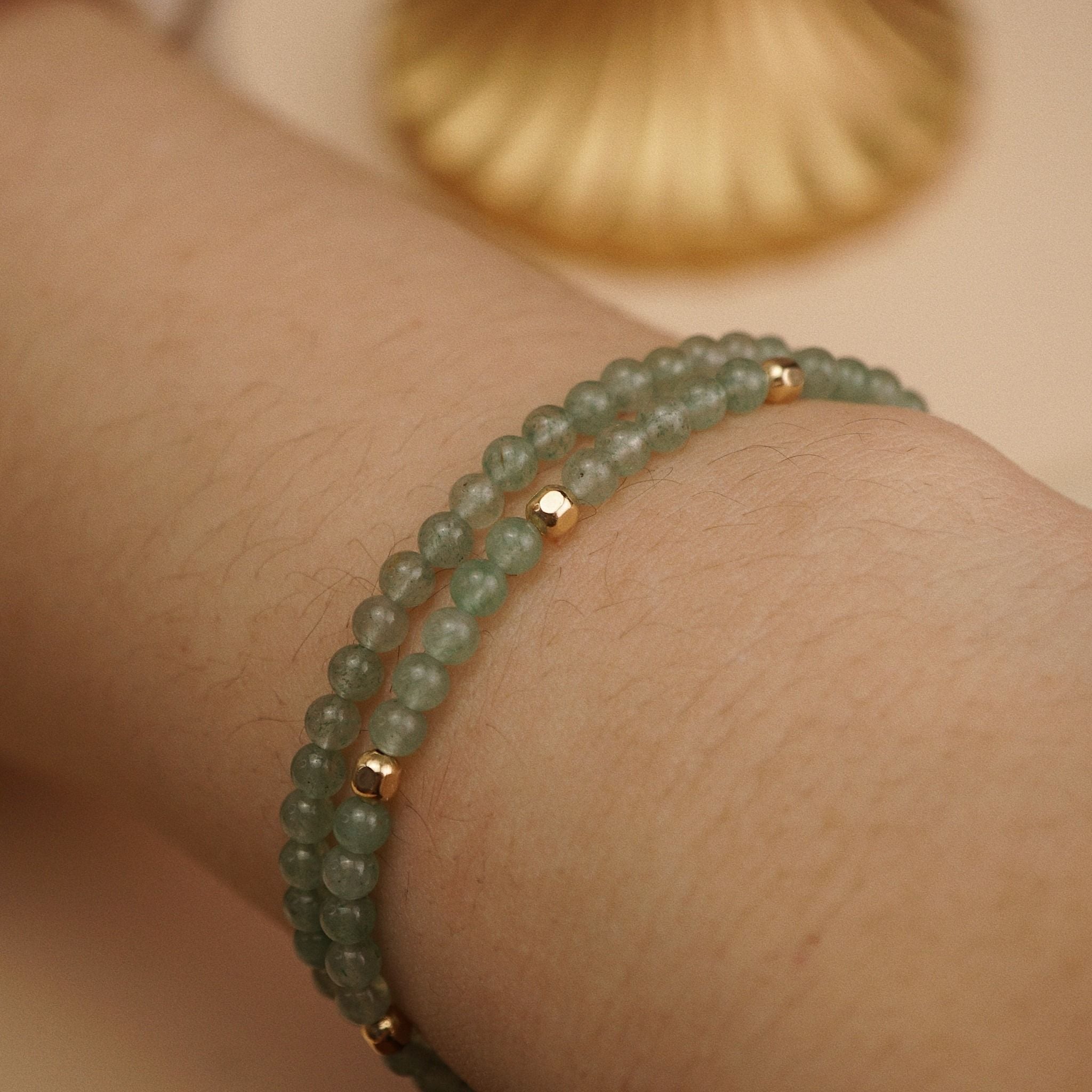  GREEN AVENTURINE STONE BRACELET 