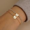  HEART LETTER PREHNITE PLAIN BRACELET 