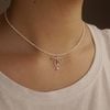  RIBBON KNOT BABY PEARL CHOKER NECKLACE (S) 