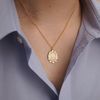  FLORAL FRAME SILKY NECKLACE 