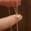  SHELL&PEARL MINI CURB NECKLACE 