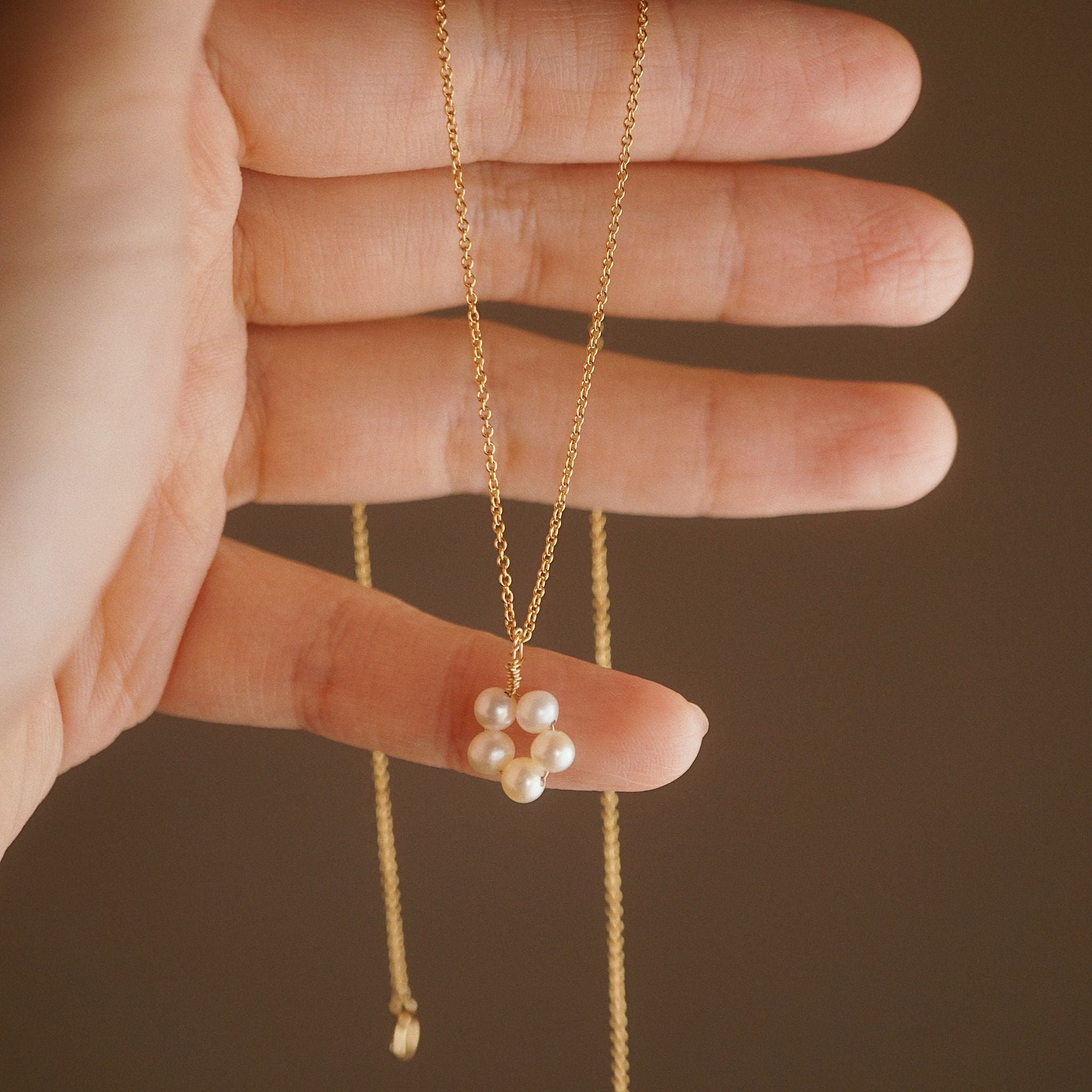  FLOWER PEARL NECKLACE 