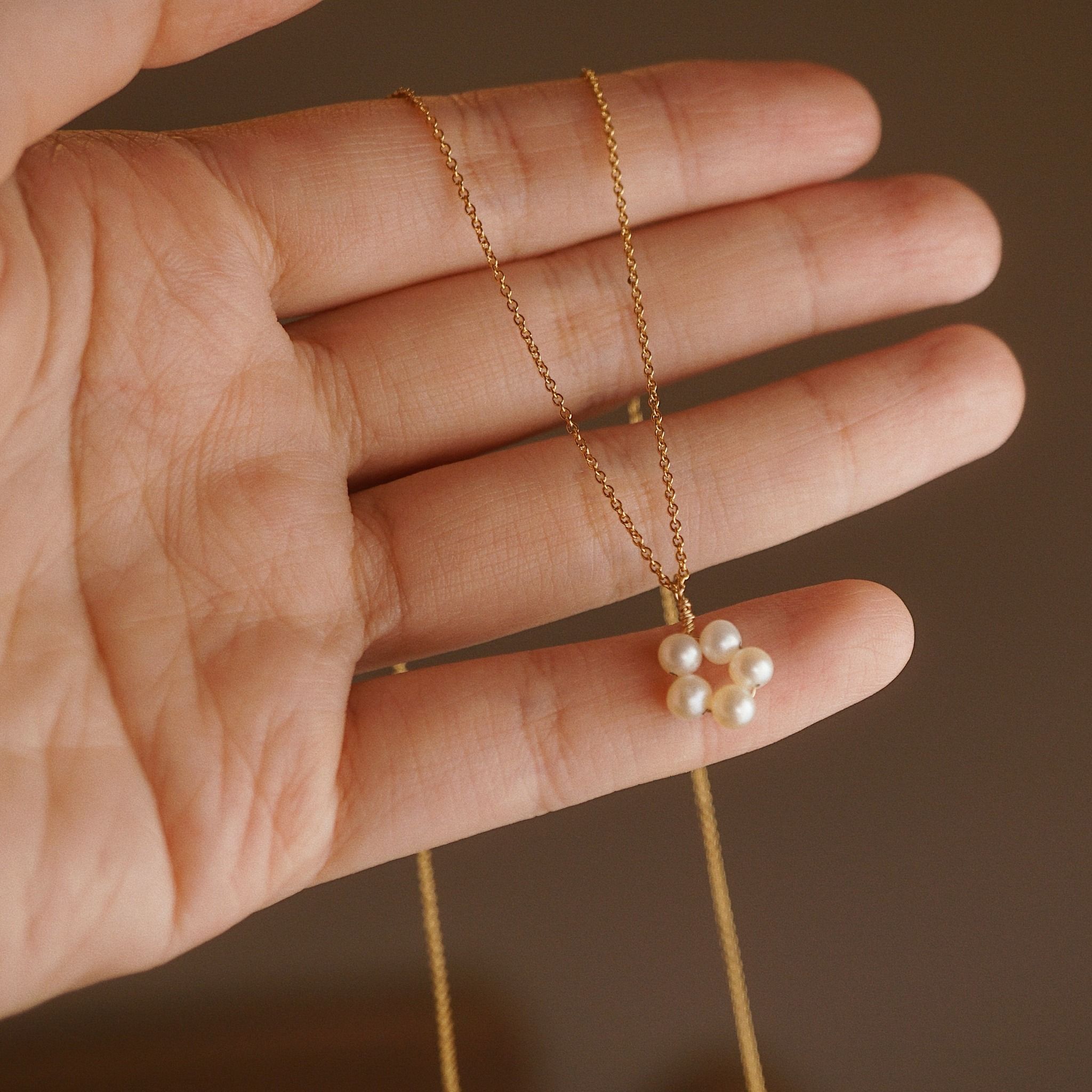  FLOWER PEARL NECKLACE 