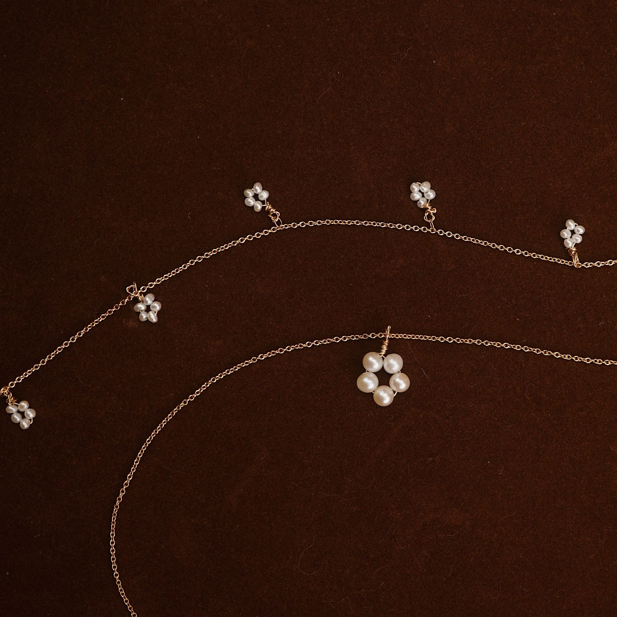  FLOWER PEARL NECKLACE 
